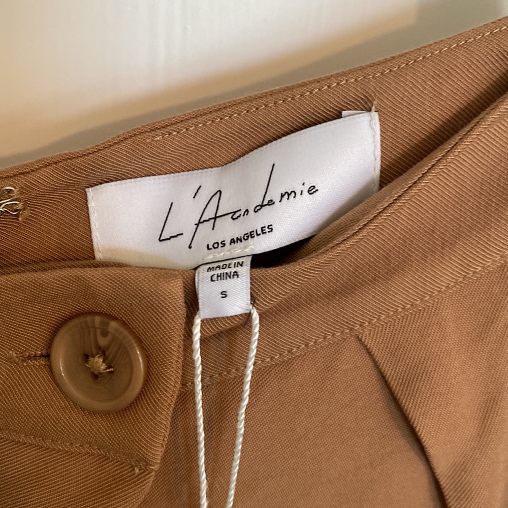 NWT L’Academie Midtown Pants in Tan Sz S - Picture 8 of 10